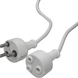 Electronic Spices Male-Female Extension Wall Cord Cable | 3-Pin PVC | Suitable for Computers (3-Meter) image 2