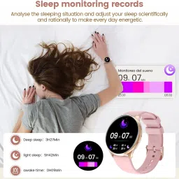 RifePhi Smart Watch for Women, 1.39" Fitness Watch with HR/BP/SpO2 Monitor, Female Cycle Tracking, IP67 Waterproof, 113 Sport Modes for Android & iPhone (Black Rose Gold) image 4