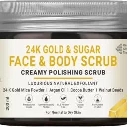 Volamena Smoothing Sugar Face & Body Scrub | Body Polishing Scrub | Removing Tan & Dead Skin Cells 200 ml image 1