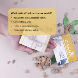 CAMIA Premium Moroccan Argan Oil, 100 ML + Frankincense Essential Oil, 15 ML + Frankincense Soap | Natural Skincare Set for Moisturizing, Anti-Aging & Glowing Skin | Youthful Radiance Kit image 4