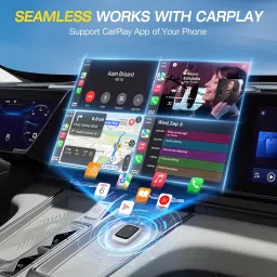 Guowo Wireless Carplay Adapter & Android Auto Wireless Adapter, 2-in-1 Converts Wired to Wireless Carplay Dongle for Plug & Play for Apple iPhone iOS 10+ & Cars from 2016+ image 3