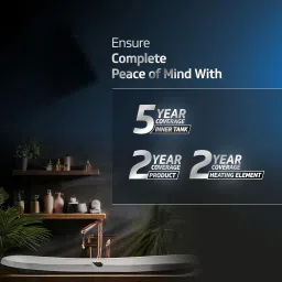 V-Guard Zio Geyser 15 Litre Water Heater for Home | 5 Star Rating | Advanced Multi-layered Safety | Suitable for Hard Water & High-rise Buildings | White image 5