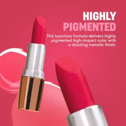 Gleva Metallic Long Lasting Lipstick for Women, No Smudge, Lightweight & Hydrating Formula with Metallic 3D Shine, Waterproof Lipstick, Full Coverage Lip Makeup (Majestic Mauve) image 1