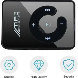 Mabron (SPECIAL with 15 YEARS WARRANTY) On-The-Go Music: Lightweight Mini MP3 Back Clip Player for Active Lifestyles - Black Memory Card not included image 3