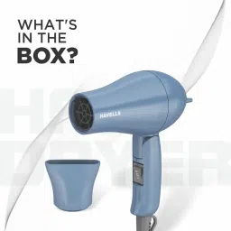 Havells Foldable Hair Dryer (With Nozzle) | Pastel Blue | HD 1835 image 1