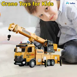 FunBlast Crane Toys for Kids - Derrick Truck Simulation Model Toy Truck, Electric Vehicles Toys with Forward/Backward Function Light and Sound for Kids Age 3+ Years (Multicolor) image 1