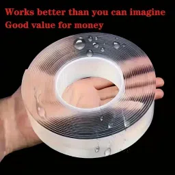 KYMIO Double Sided Tape Heavy Duty - Adhesive Silicone Tape, Heat Resistant, Multi-Functional, Removable, Washable, Reusable Anti-Slip Gel Nano Grip Tape (1) image 1