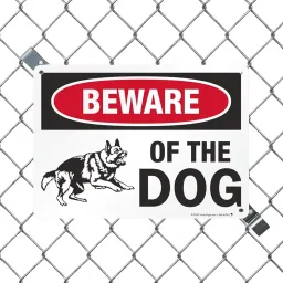SmartSign “Beware of Dog” Sign | 10” x 14” Heavy Duty Reflective Aluminum image 1