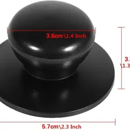 2Pcs Saucepan Lid Knobs Cooker Pan Pot Kettle Cover Handle Knob Kitchen Universal Casserole Glass Lid Pot Knob Cookwares Replacement (Black) image 1