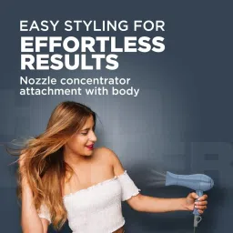 Havells Foldable Hair Dryer (With Nozzle) | Pastel Blue | HD 1835 image 5