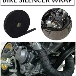 Aow Attractive Offer World Black Silencer Wrap Bike Exhaust Shield Universal for All Bikes (Length : 3 Mtrs) W-77 image 2