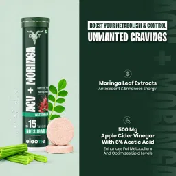 Bolt Nutrition ACV Moringa Effervescent - Watermelon (Pack of 2) image 2