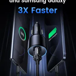 UGREEN 130W Laptop USB C Car Charger Fast Charging, 3 Ports Cigarette Lighter Adapter, PD3.0/QC4.0/PPS 45W, LED Light, Compatible with MacBook, iPad, iPhone 16 Pro Max, Galaxy S24 Ultra, Black image 3