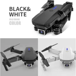 dRoNe wItH hD DuAl cAmErA BrUsHlEsS MoToR, oNe cLiCk tAkEoFf/lAnDiNg FlIp rOlLiNg gEsTuRe cOnTrOl wI-Fi cAmErA ReMoTe cOnTrOl -X DrOnE (E88) (R6) image 1