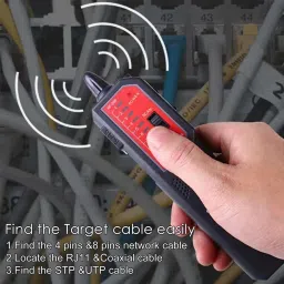 CosmoMart® Network Cable Tester for STP/UTP Cables - Fault Locator & Continuity Tester for Wire Tracing & Network Troubleshooting image 2