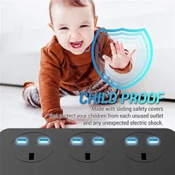 ELMVIA Multi Plug Extension Board with Switches/Extension Cord/Spike Guard/Power Extension Board/Wire Extension Board/Power Cord Extension for Home (3 Socket Extension Board) image 5