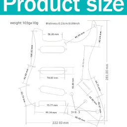 Guitar Pick Guard, Pick Guard replace the black paddle cover of the guitar to enhance guitar protection and style, and replace parts for guitar repair enthusiasts image 1