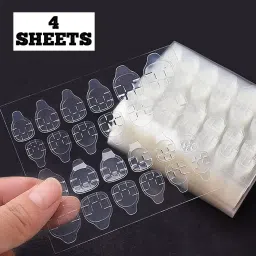 Nail Fairy 96 Pcs Press on French Nails, 4 Colours, With Glue Sheets Artificial Nails Set for Girl Women Model - NQ877 image 3