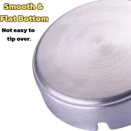 Quality Stainless Steel Ashtray, Classic Design, Ultra-lightweight, Ash Tray for Cigarette Bar Office And Home (Sliver) image 4
