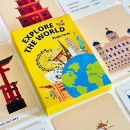Busy Bubb - Explore The World Flash Cards for Kids | 36 Countries with Flags, Capitals, Currency, Language & Famous Monuments | Age 3-6 Years | Made in India | BIS Approved image 5