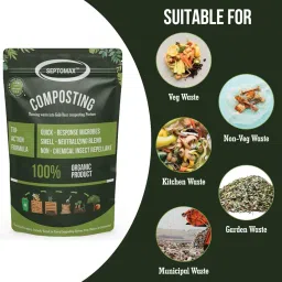 Septomax Compost Maker Microbial Innovation for Rapid, Aerobic Composting and Odor Prevention,Speed Up Your Compost, Boost Your Garden (500Gms) image 2
