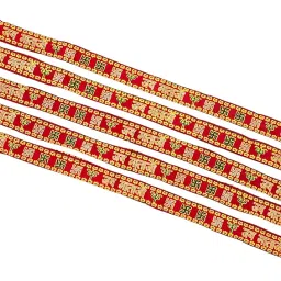 Elysian Jai Mata Di Cloth Headband Simple, Stylish & Easy to Wear 90 x 4 cm for Men, Women all Age Group And Its Traditional Design Adding A Spiritual Charm To Every Religious Or Festive Occasion image 1