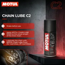 Motul Combo of C2 Chain Lube (400 ml) and C1 Chain Clean for All Bikes (400 ml) (LBCH014) image 2