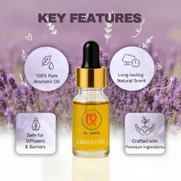 Aarti Lavender Fragrance Oil | 15 ml | Aroma Oil for Home Fragrance | Best for Aromatherapy | Helps in Meditation | Used in Diffusers, Candles, Air Fresheners, Soaps image 3