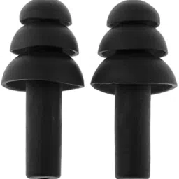 james international Silicone Earplugs Noise Reduction Hearing Protection, Reusable Soft Ear Plugs for Sleeping, Swimming, Snoring, Air Travel, Concerts, Construction Work and Motor Sports Racing (1 Pair) Black image 2