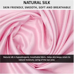 jenna Jenna™ Natural Silk Sleeping Eye Shade Mask Cover for Insomnia, Meditation, Puffy Eyes and Dark Circles BabyPink image 4