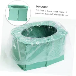 LIOOBO 1pc Portable Folding Toilet for Boys and Girls Travel Potty Trainer Compact and Folding Toilet Green for Home Car and Outdoor Use image 5