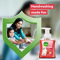 Dettol Strawberry Foaming Handwash Pump + Refill combo (250ml+700ml) image 4