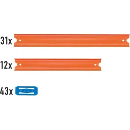 Hot Wheels Toy Car Mega Track Set Pack, 87 Component Building Parts for 40-ft of Track & 1:64 Scale Vehicle image 2