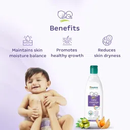 Himalaya Baby Massage Oil, 1L – 500ml x pack of 2 | with Vitamin E | for strong bones & muscles | No. 1 Doctor Prescribed Brand image 1