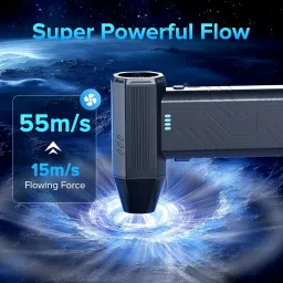 Compressed Air Duster, 8000mAh 130,000 RPM Keyboard Cleaner, Replace Compressed air can, Computer Accessories for Outdoors, PC, Electronics, Snow and Car Dust Off(Deep Black) image 2