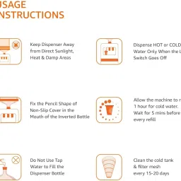 amazon basics Hot, Cold and Normal Water Dispenser with Refrigerator, Top Loading image 5