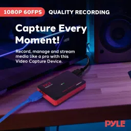 Pyle Video Game Capture Card Device with Video Recorder, HDMI Output, Full HD 1080P Live Streaming, USB, SD, PC, DVD - PHDRCB48.6 image 2