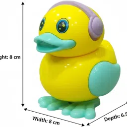 Wind-Up Duck Toys for Kids, Colorful Cartoon Design with Headphones, Walking Motion, 3 Pack Set Random Colors image 1