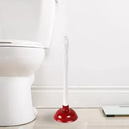 Cello Kleeno Max Multifunctional Plunger | Enhanced Pressure, Fit, and Suction | Plastic Handle For Comfortable Grip | Compact Design with Ergonomic Handle and Long-Lasting Durability | Red image 5