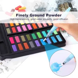 Chrome Professional Watercolor Pigment Solid Kit 36 Colors Paint Set Portable With Water Brush Pen & Paper Painting Art Supplies image 4