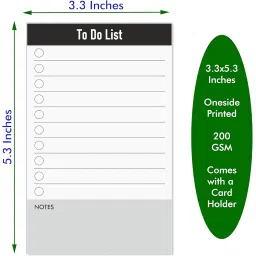 To Do List Planner Loose Cards, Medium Size, 3.3x5.3 Inches, Single Side Ruled, 200 Gsm Thick Cardstock, 300 Cards image 2