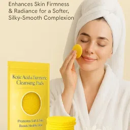 Holic Kojic Acid & Turmeric Face Cleansing Pads – Brightening Exfoliating Wipes for Glowing Skin, Reduces Dark Spots, Improves Texture – 60 Pads for All Skin Types (60 count (Pack of 1)) image 5