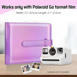 256 Photos Album for Polaroid Go Everything Box Camera and Instant Film,Polaroid Go Photo Album Book (Magic Purple) image 1