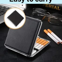 sonabhu 2 Pack Cigarette Box, Metal Cigarette Case With Lighter, Slim Cigarette Holder Case, Compact Design, Portable Storage Solution image 5