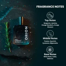 Orion Eau de Parfum for Men, Premium Fragrance, 50 ML, Luxury partially Black Glass Bottle image 4