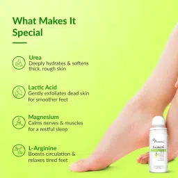 Fixderma Foobetik 20% Urea Foot Roll On For Dry & Cracked Heels with 5% Lactic Acid & 1% Magnesium | Dermatologically Tested | Helps Repair and Moisturise Cracked Heels - 60ml image 3