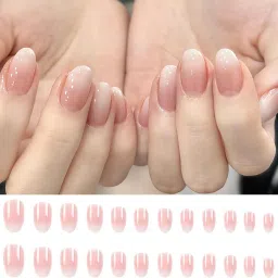 Press On Nails Kit with 48 Pieces,Nail Extensions for Women, Short Fake Nails for Easy Application, DIY Artificial Nails for Women, Stick On Nails for Home Manicure and Special Events image 5