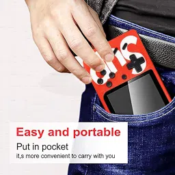 VGRASSP Two Player 400 in 1 Handheld Video Game Console for Kids – Retro Portable Console with Built-in Classic Games, Rechargeable Battery, Gift for Boys & Girls - Color As Per Stock image 4