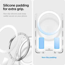 Spigen Ultra Hybrid (MagFit+) Magnetic Card Holder up to 3 Cards, Designed for Galaxy S25 Series Magnetic Case Only and iPhone 17/16/15/14/13/12 Models - Crystal Clear image 5