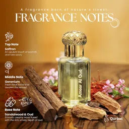 Qurbat Ameer Al Oud Attar | Luxury Perfume Oil | 12+ Hours Lasting | Attar (Spicy, Floral & Woody) (3 ml) image 2
